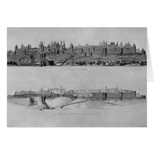 Uitzicht van Carcassonne aan de westzijde (Voorkant Horizontaal)