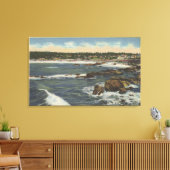 Uitzicht van Carmel Bay van Schilderachtig station Canvas Afdruk (Insitu (Woonkamer))