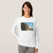 Uitzicht van Cathedraal Rock, Bar Harbour T-shirt (Voorkant volledig)