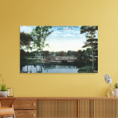 Uitzicht van Central Park Creek Bridge Canvas Afdruk (Insitu (Woonkamer))