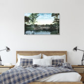 Uitzicht van Central Park Creek Bridge Canvas Afdruk (Insitu (Slaapkamer))