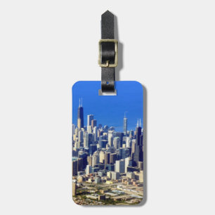 Uitzicht van Chicago binnenstad met meer Bagagelabel