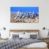 Uitzicht van Chicago binnenstad met meer Canvas Afdruk (Insitu (Slaapkamer))