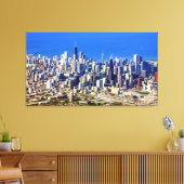 Uitzicht van Chicago binnenstad met meer Canvas Afdruk (Insitu (Woonkamer))
