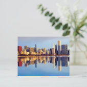 Uitzicht van Chicago skyline met reflectie Briefkaart (Staand voorkant)