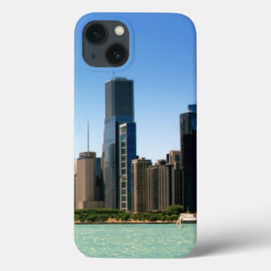 Uitzicht van Chicago skyline van het Michiganmeer iPhone 13 Hoesje