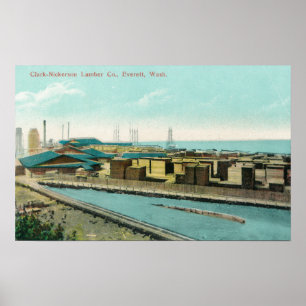 Uitzicht van Clark-Nickerson Lumber Co. Poster