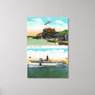 Uitzicht van Cliff Beach House Canvas Afdruk