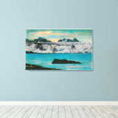 Uitzicht van Columbia Glacier, Alaska Canvas Afdruk (Insitu (Houten vloer))