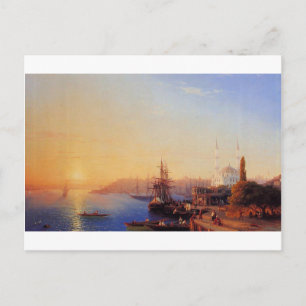 Uitzicht van Constantinopel en Bosporus Briefkaart