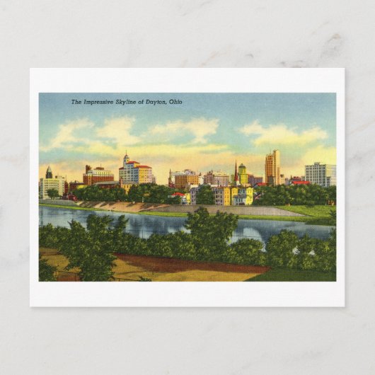  Uitzicht van Dayton, Ohio, Skyline Briefkaart (Voorkant)
