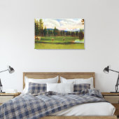 Uitzicht van de 14e groenen canvas afdruk (Insitu (Slaapkamer))