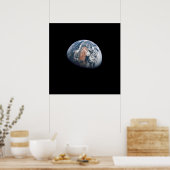 Uitzicht van de Aarde van Apollo 10 Poster (Keuken)