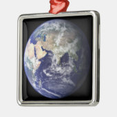 Uitzicht van de aarde vanuit de ruimte metalen ornament (Links)