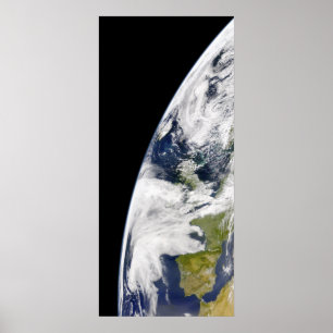 Uitzicht van de aarde vanuit de ruimte poster