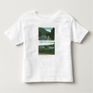 Uitzicht van de Abruikbare rivier en het Schonmeer Kinder Shirts