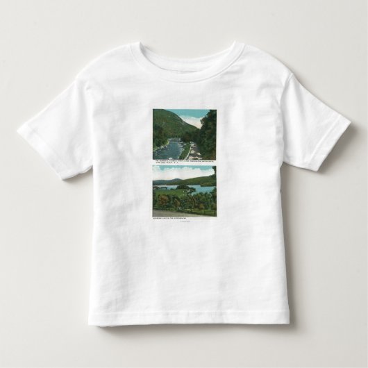 Uitzicht van de Abruikbare rivier en het Schonmeer Kinder Shirts (Voorkant)
