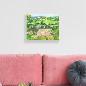 Uitzicht van de Afdrukken van het Canvas van de Wa (Insitu (Woonkamer))