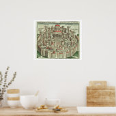 Uitzicht van de afgeroepen stad Jeruzalem met T Poster (Keuken)