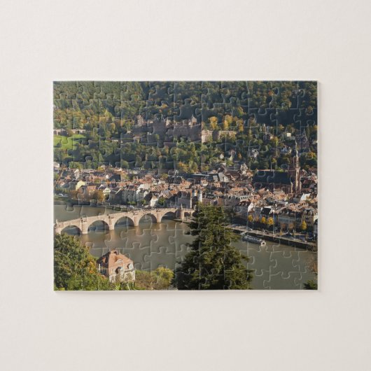 Uitzicht van de Alte Brucke of de Old Bridge Legpuzzel (Horizontaal)