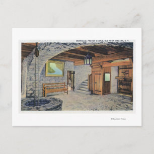 Uitzicht van de Amerikaanse, Britse en Franse vlag Briefkaart