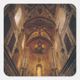Uitzicht van de appel met de Christus Pantocrator Vierkante Sticker