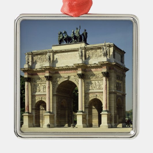 Uitzicht van de Arc de Triomphe du Carrousel Metalen Ornament (Voorkant)