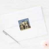 Uitzicht van de Arc de Triomphe du Carrousel Vierkante Sticker (Envelop)