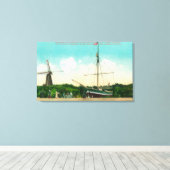 Uitzicht van de Arctische Sloop van Amundsen Canvas Afdruk (Insitu (Houten vloer))