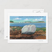 Uitzicht van de baai en de balanssteen van de Fran Briefkaart (Voorkant / Achterkant)