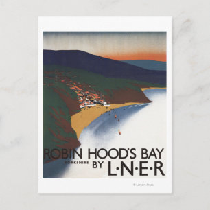 Uitzicht van de baai en het Poster van Cliffs Briefkaart