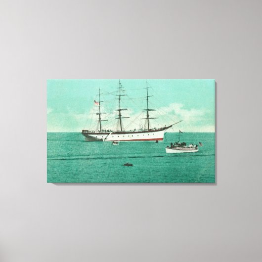 Uitzicht van de Balboa en de Sinaloa Entering Canvas Afdruk (Voorkant)