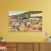 Uitzicht van de Beach met Clubs en Homes Canvas Afdruk (Insitu (Woonkamer))