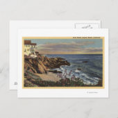 Uitzicht van de Beach van de Arch met Bloemen Briefkaart (Voorkant / Achterkant)