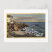 Uitzicht van de Beach van de Arch met Bloemen Briefkaart (Voorkant)