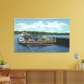 Uitzicht van de Bemus Point en Stow Ferry Canvas Afdruk (Insitu (Woonkamer))
