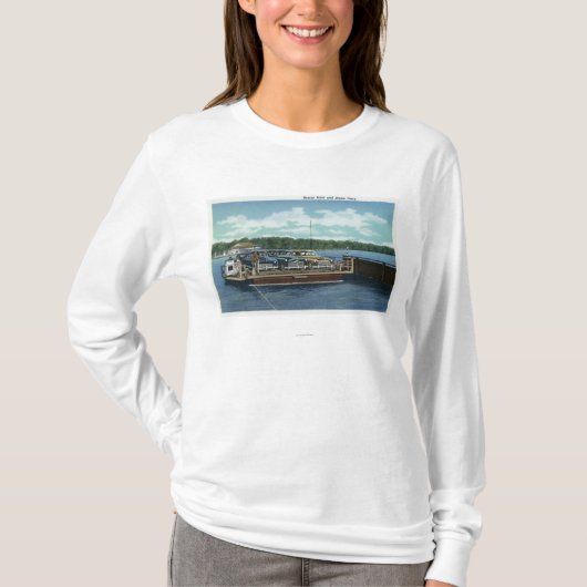 Uitzicht van de Bemus Point en Stow Ferry T-shirt (Voorkant)