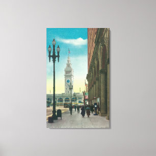 Uitzicht van de benedenmarkt Sint-Steenwerper Canvas Afdruk