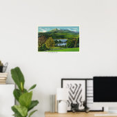 Uitzicht van de berg Chocorua en het meer Poster (Thuiskantoor)