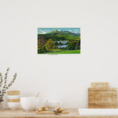 Uitzicht van de berg Chocorua en het meer Poster (Keuken)