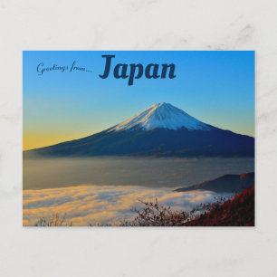 Uitzicht van de berg Fuji Japan Briefkaart