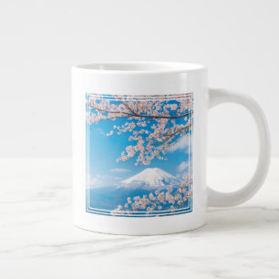 Uitzicht van de berg Fuji met Cherry Blossom Extra Grote Beker