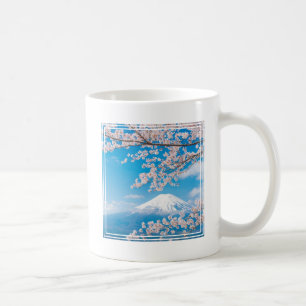 Uitzicht van de berg Fuji met Cherry Blossom Koffiemok