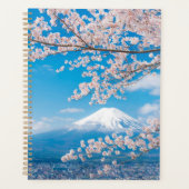 Uitzicht van de berg Fuji met Cherry Blossom Planner (Voorkant)