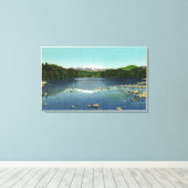 Uitzicht van de berg Washington en de Saco Canvas Afdruk (Insitu (Houten vloer))