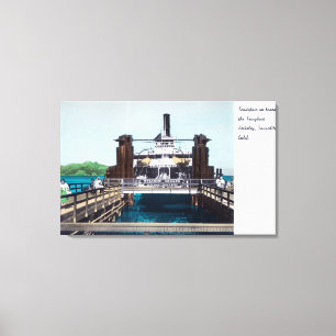 Uitzicht van de Berkeley Ferryboat Trade Fair Canvas Afdruk