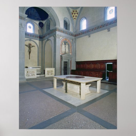 Uitzicht van de binnenkant, ingebouwd c.1420-29 (f poster (Voorkant)