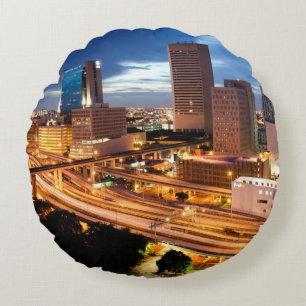 Uitzicht van de binnenstad rond kussen