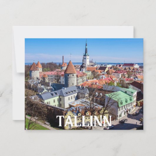 Uitzicht van de binnenstad van Tallinn in Estland (Voorkant)
