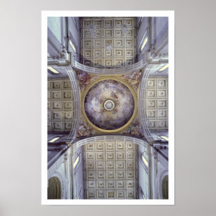 Uitzicht van de binnenzijde van de cupola, ingebou poster